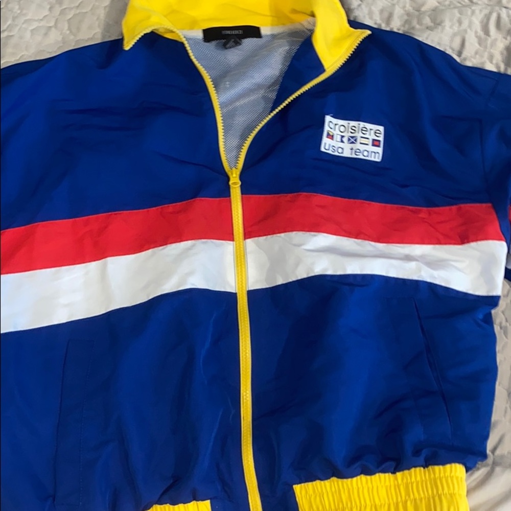 USA team blue,yellow, red, white windbreaker